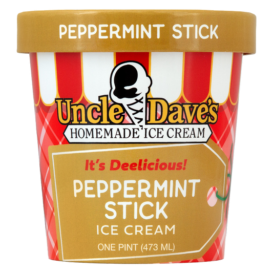 Uncle Dave's Super Premium Peppermint Stick Ice Cream Pint