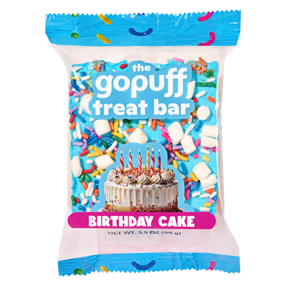 The Gopuff Birthday Cake Crispy Treat Bar 3.5oz