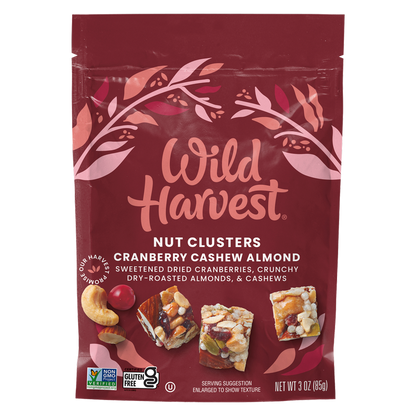 Wild Harvest Cranberry Cashew Almond Snack Clusters 3oz