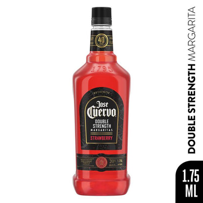 Jose Cuervo Authentic Margarita Double Strength Strawberry Ready to Drink Cocktail 1.75L 20% ABV
