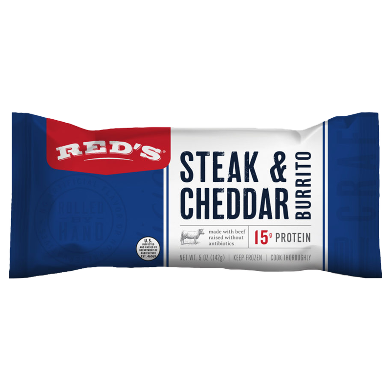 Red's All Natural Frozen Steak & Cheddar Burrito 5 oz