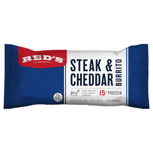Red's All Natural Frozen Steak & Cheddar Burrito 5 oz