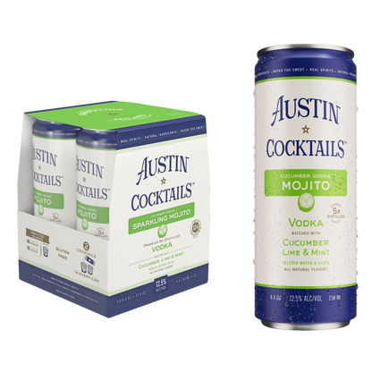 Austin Cocktails Cucumber Vodka Sparkling Mojito 4pk 250ml Can 12.5% ABV