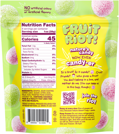 Fruit Riot Frozen Sour Grapes 8oz
