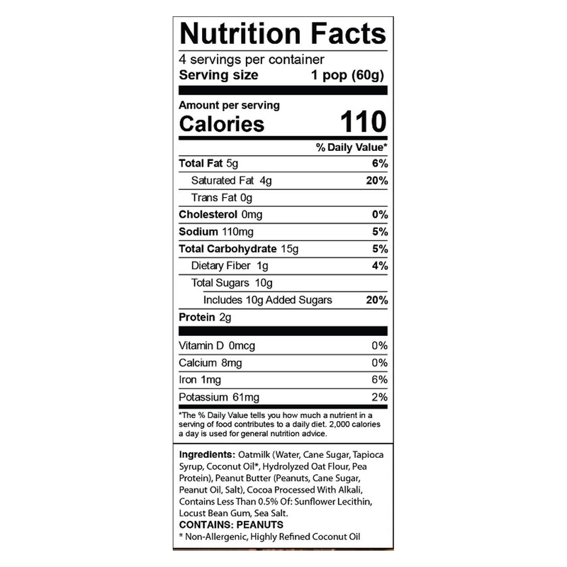 Chloe's Frozen Oatmilk Chocolate Peanut Butter Non-Dairy Bars 4ct