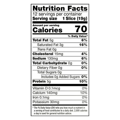 Sargento Natural Provolone Sliced Cheese - 12 slices