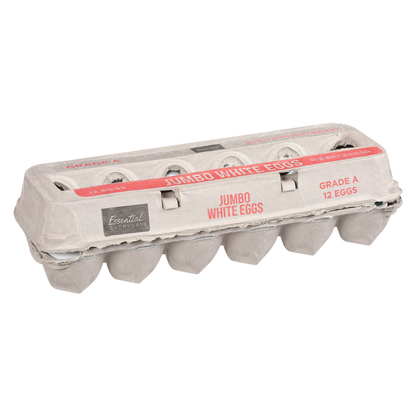 Essential Everyday Grade A Jumbo White Eggs - 12ct