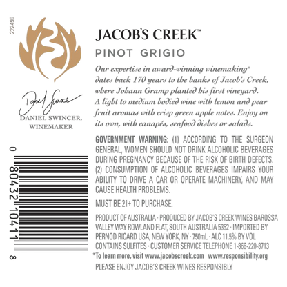 Jacob's Creek Pinot Grigio 750ml