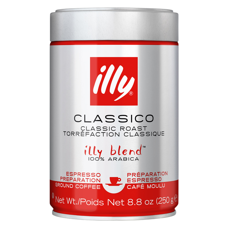 Illy Medium Roast Ground Espresso Coffee 8.8oz Can