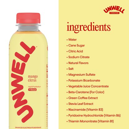 Unwell Mango Citrus Hydration Drink 12pk 16.9oz Btl- XL