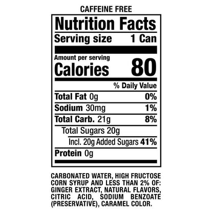 Canada Dry Ginger Ale 6pk 7.5oz Mini Can