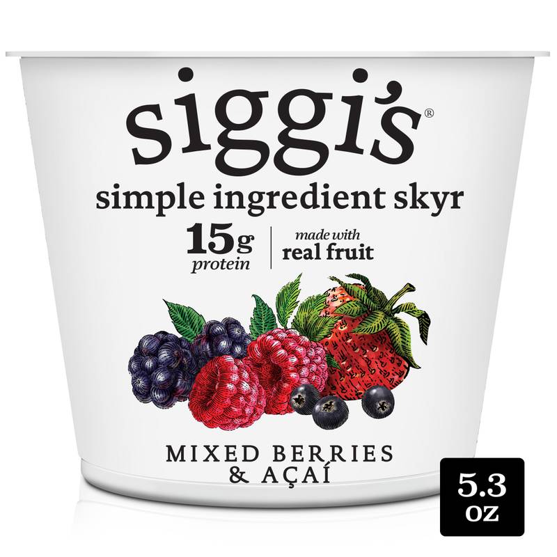 Siggi’s Mixed Berries & Acai Icelandic Skyr Nonfat Yogurt - 5.3oz