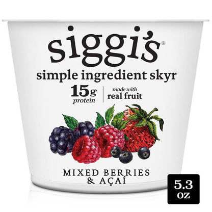 Siggi’s Mixed Berries & Acai Icelandic Skyr Nonfat Yogurt - 5.3oz