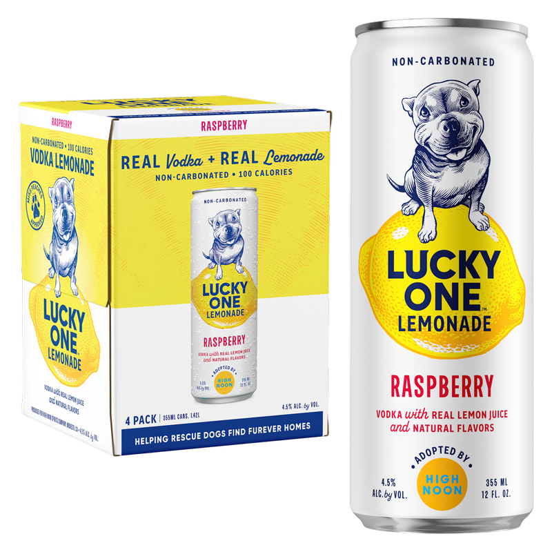 Lucky One Raspberry Lemonade 4pk 12oz Can