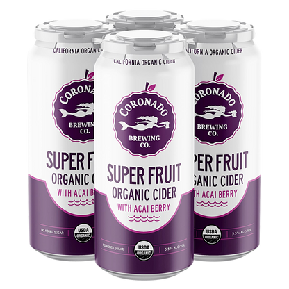 Coronado Brewing Co. Super Fruit Organic Hard Cider 4pk 16oz Cans