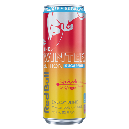 Red Bull Sugar Free Winter Edition Fuji Apple & Ginger Energy Drink 12oz Can