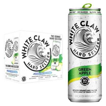 White Claw Seltzer Green Apple 6pk 12oz Can 5.0% ABV