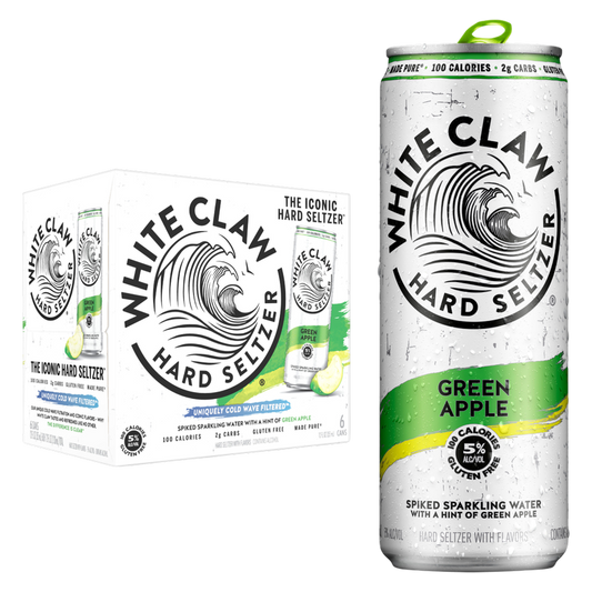 White Claw Seltzer Green Apple 6pk 12oz Can 5.0% ABV