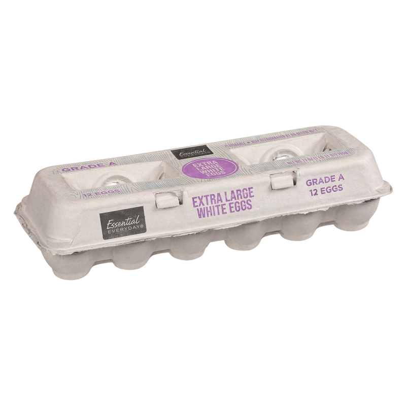 Essential Everyday Grade A Extra Large White Eggs - 12ct
