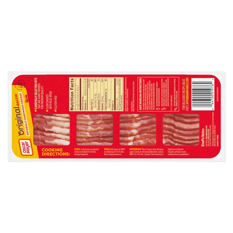 Oscar Mayer Naturally Hardwood Smoked Bacon -  8oz