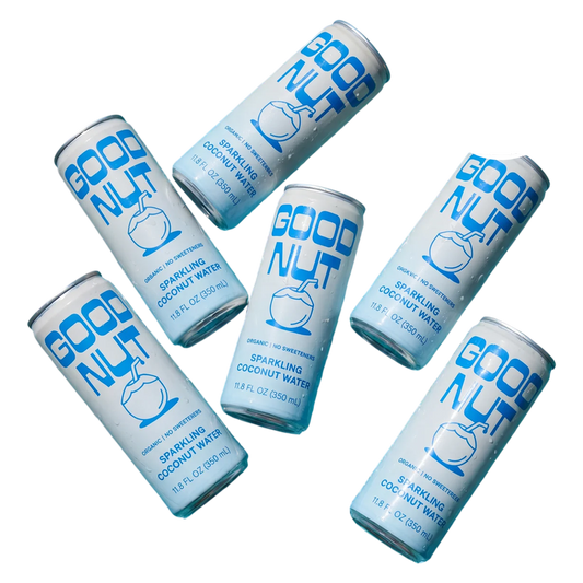 Good Nut Premium Organic Sparkling Coconut Water 11.8oz Can 6pk