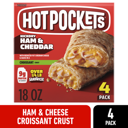 Hot Pockets Ham & Cheddar 4ct