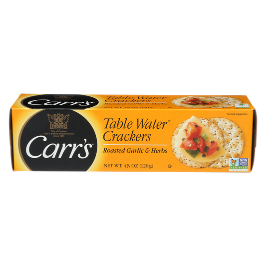 Carr's Table Water Crackers W/Garlic 4.25oz