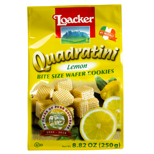 Quadratini Lemon Bite Size Wafer Cookies 8.82oz