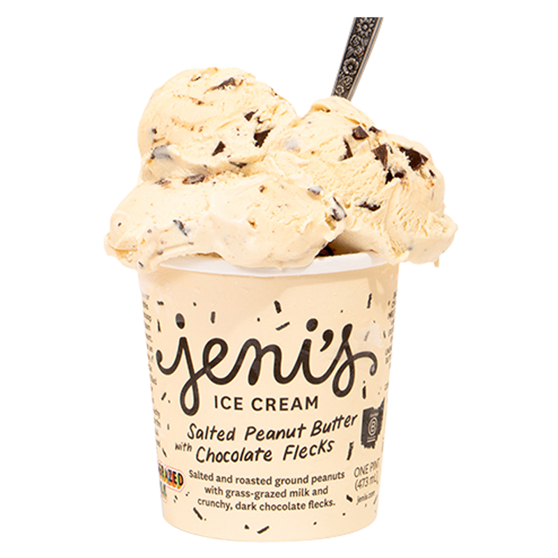 Jeni's Splendid Ice Cream Salted Peanut Butter with Chocolate Flecks Dairy Pint