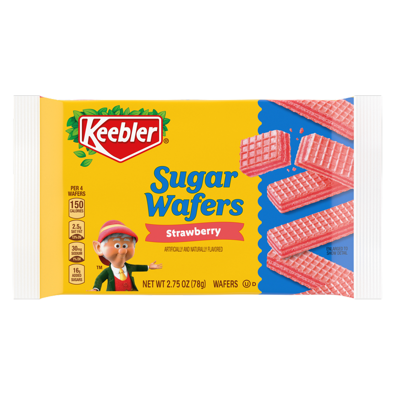Keebler Strawberry Sugar Wafers, On-The-Go Snack, 2.75 oz