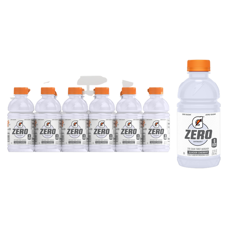 Gatorade Zero Sugar Thirst Quencher Glacier Cherry 12pk 12oz Btl