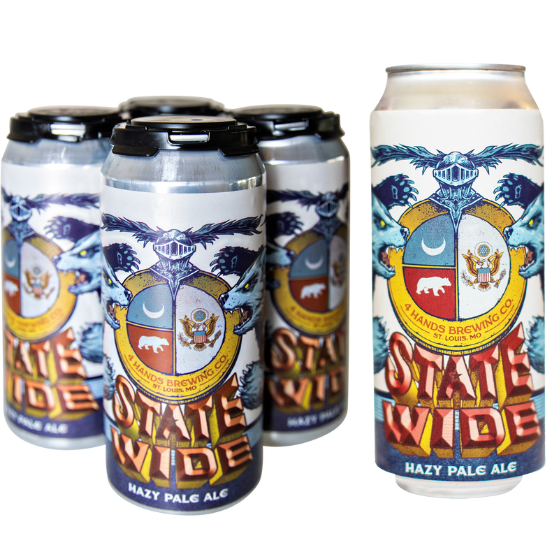 4 Hands State Wide Hazy Pale Ale 4pk 16oz 5.5% ABV