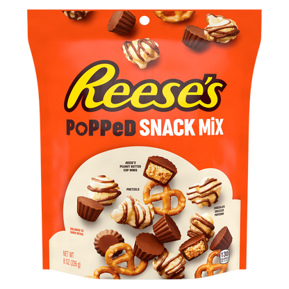 REESE'S Popped Snack Mix Pouch, 8 oz