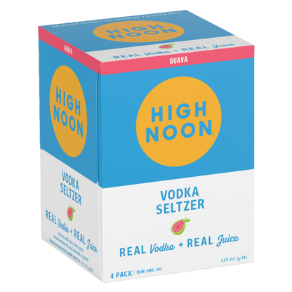 High Noon Guava Vodka Seltzer 4pk 12oz Cans