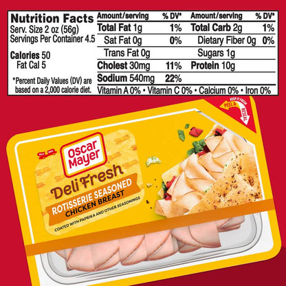 Oscar Mayer Deli Fresh Seasoned Rotisserie Chicken Breast - 9oz
