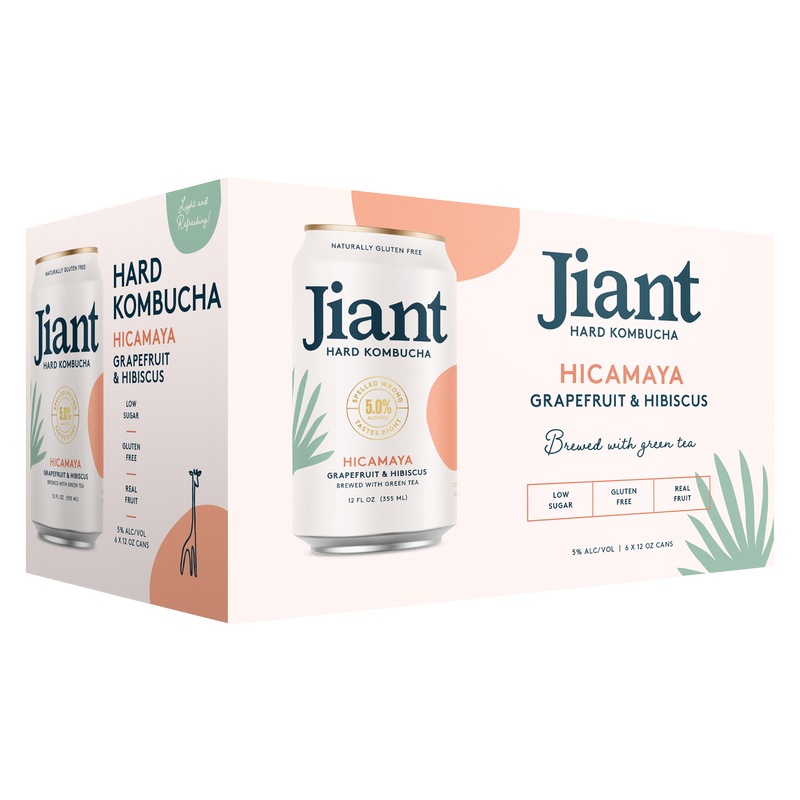 Jiant Hicamaya Hard Kombucha 4pk 12oz can 4.5% ABV