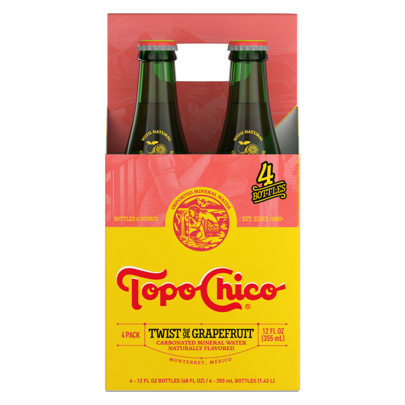Topo Chico Twist Of Grapefruit 4kk 12oz Glass Bottle