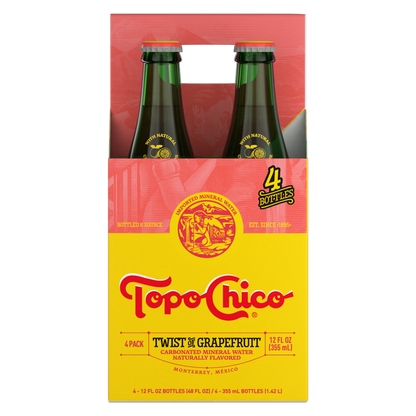 Topo Chico Twist Of Grapefruit 4kk 12oz Glass Bottle