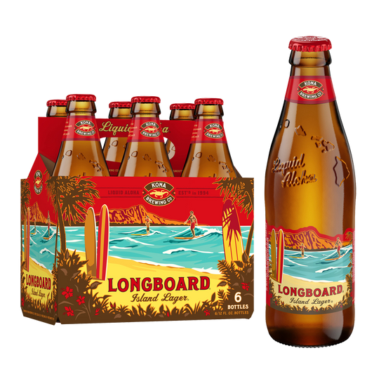 Kona Longboard Island Lager 6pk 12oz Btl 4.6% ABV