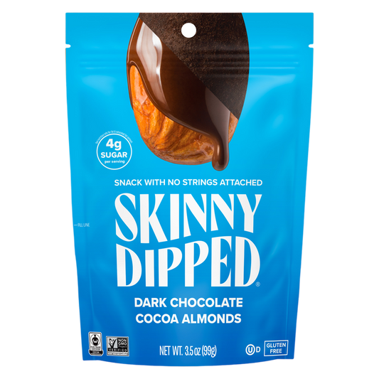 SkinnyDipped Dark Chocolate Cocoa Almonds, 3.5oz