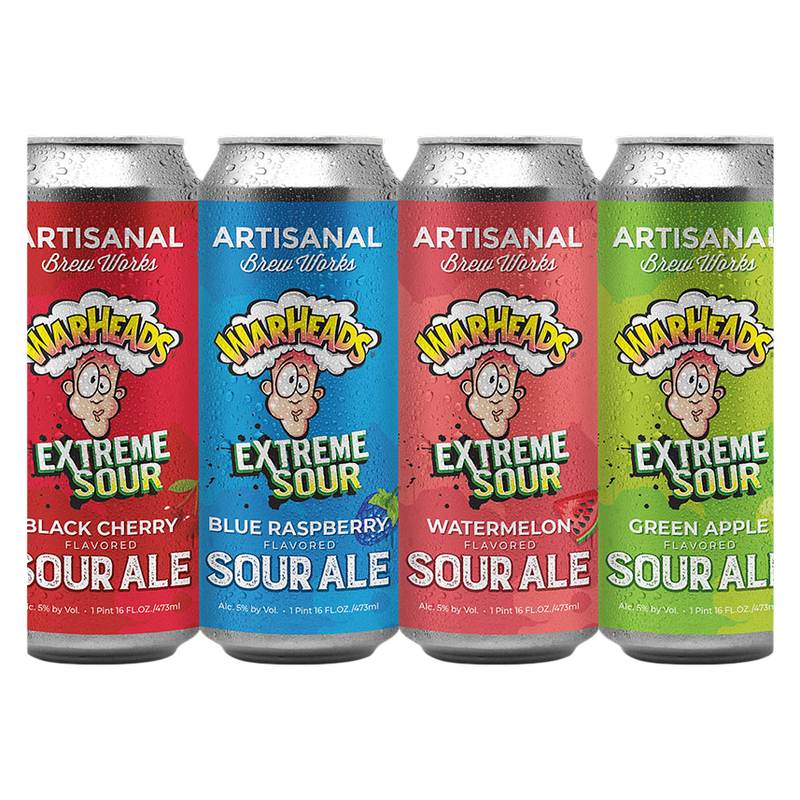 Artisanal Brew Works Warheads Sour Variety Pack 4pk 16oz