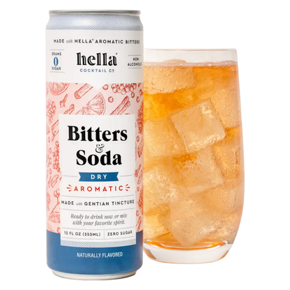 Hella Cocktail Co Bitters & Soda Dry Aromatic 4pk 12oz Can