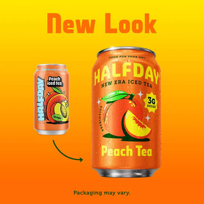 Halfday Peach Prebiotic Iced Tea 12oz Can