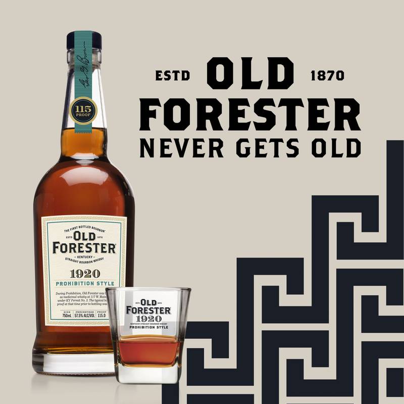 Old Forester Whiskey Row Series: 1920 Prohibition Style Kentucky Straight Bourbon Whisky, 750 mL Bottle, 115 Proof