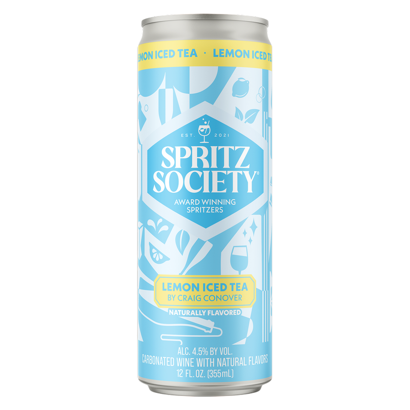 Spritz Society Lemon Iced Tea 4pk 12oz Cans 4.5% ABV