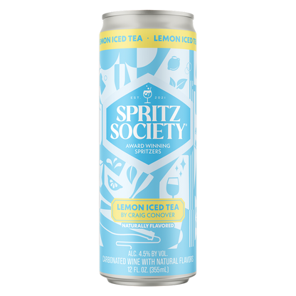 Spritz Society Lemon Iced Tea 4pk 12oz Cans 4.5% ABV