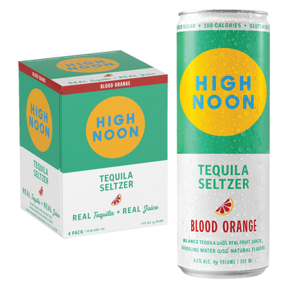 High Noon Blood Orange Tequila Seltzer 4pk 12oz Cans