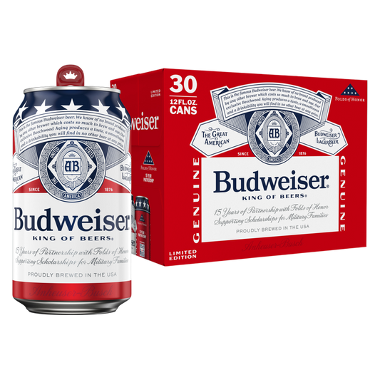 Budweiser 30pk 12oz Can 5.0% ABV