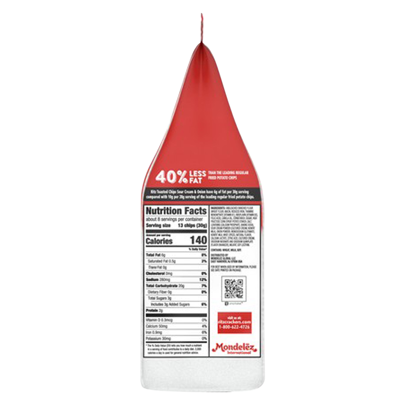 RITZ Toasted Chips Sour Cream and Onion Crackers, 8.1 oz