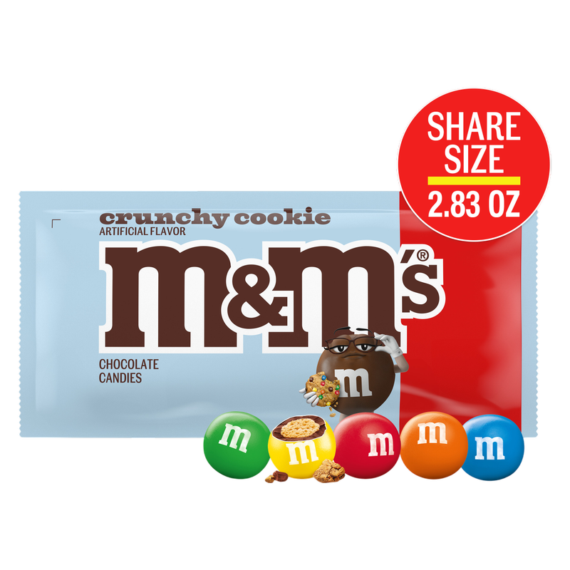 M&M'S Crunchy Cookie Milk Chocolate Candy, Share Size, 2.83 oz Bag